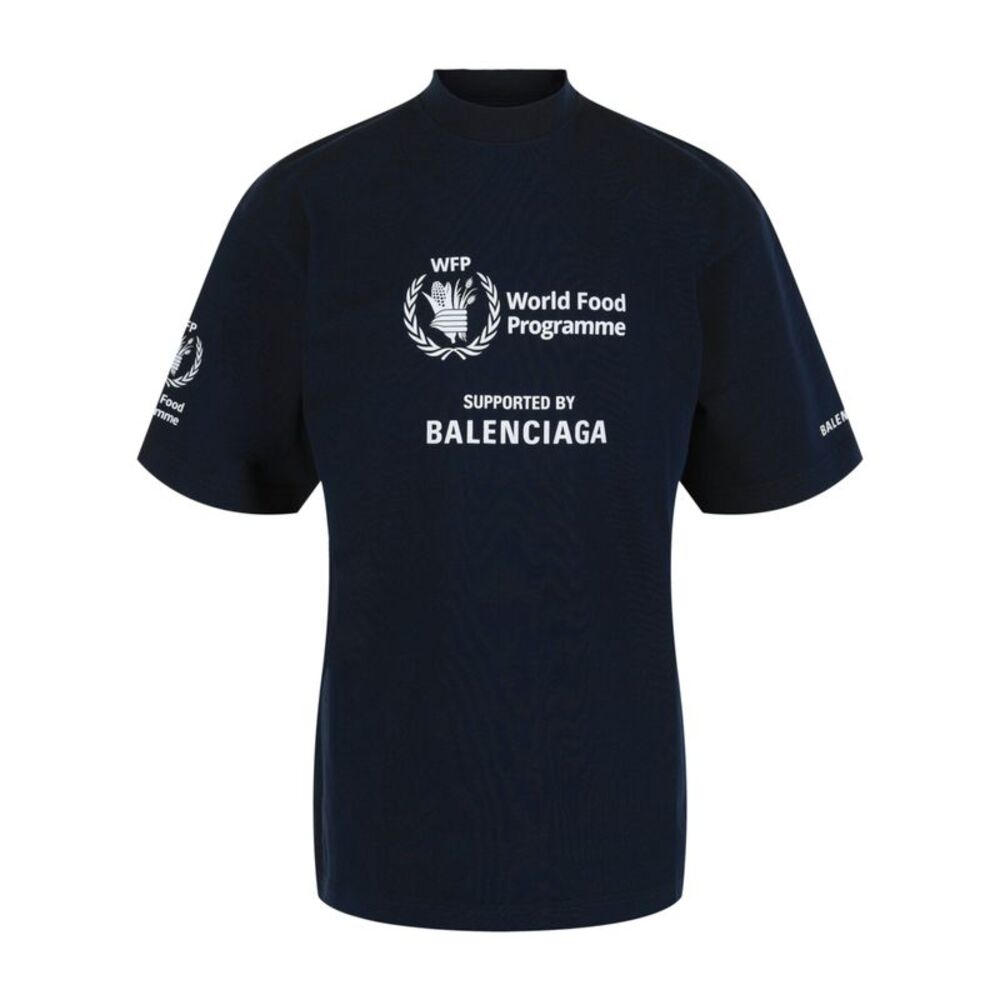 Balenciaga  x World Food Programme (WFP) Medium Fit T-Shirt Navy Mens